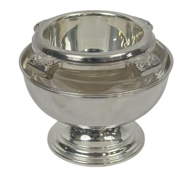 Sambonet Italia Acero Chapado en Plata Caviar Cuenco/Servidor con Cuenco de Vidrio Caviar Foto 1 de 4