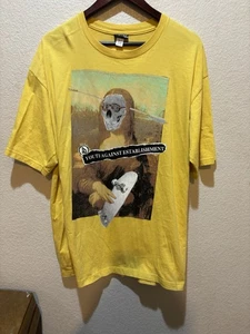 Vintage Volcom Youth Against Establishment Mona Lisa Design T-Shirt XL - Picture 1 of 6