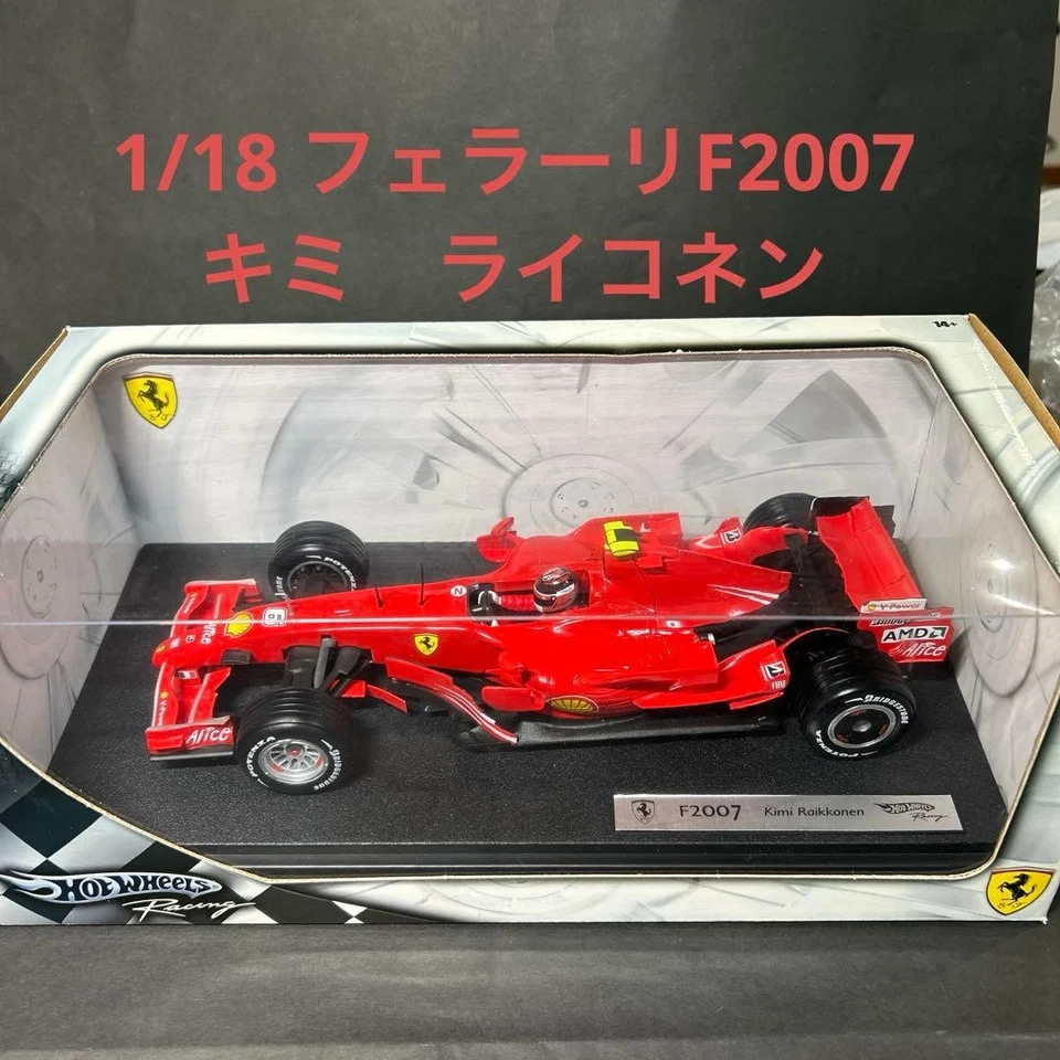 Hot Wheels F2007 1/18 Kimi Raikkonen Red Diecast Racing Car Premium Edition - Image 1 of 2