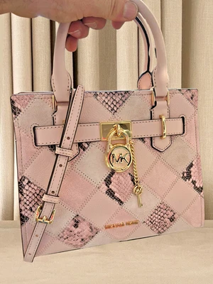 Michael Kors Hamilton Small Crossbody Messenger Shoulder Satchel Purse Bag Pink - Image 1 of 4