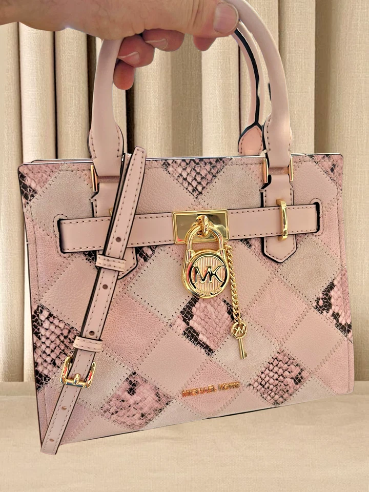 Michael Kors Hamilton Pequeño Bandolera Mensajero Hombro Cartera Bolso Rosa Foto 1 de 4