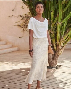 Pure Collection Bias Midi Skirt Soft Animal Size 8R - Picture 1 of 4