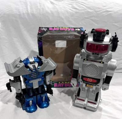 Two Vintage Robots- Magic Mike ll 1984/Cyber Wars Raybots 1992 FREE Shipping - Image 1 of 4