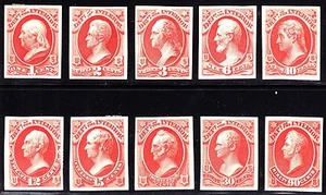 US O15P4-O24P4 Interior Department Plate Proofs on Card w/ Original Envelope - Picture 1 of 3
