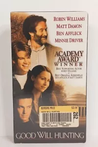 Good Will Hunting VHS VCR Vintage Robin Williams Borders Sticker Factory Sealed - Picture 1 of 3