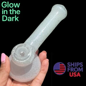 Tubo burbujeador martillo de vidrio ahumado de 6" - Tubo que cambia de color que brilla en la oscuridad - Imagen 1 de 5