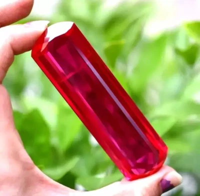 150.25 Ct Burmese Certified Natural Red Ruby Flawless Fancy Cut Loose Gemstone - Image 1 of 4