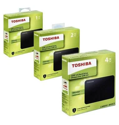 Festplatte 2.5 Zoll Externe Tragbare Toshiba Canvio Basics 1TB 2TB 4TB USB 3.0 - Bild 1 von 4