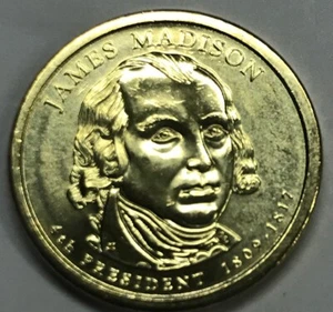 2007 D JAMES MADISON UNCIRCULATED Presidential One Dollar ICG MS 63 Or Better - Picture 1 of 3