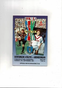1991/92 Dunfermline Athletic v Airdrie Scottish League Cup Semi Final Programme - Picture 1 of 2