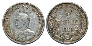AFRIQUE ORIENTALE ALLEMANDE 1/4 Rupie 1910 Hambourg - Imagen 1 de 1