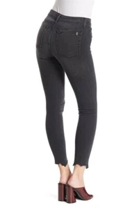 JOE'S Flawless Mid-Rise Skinny Ankle Jeans/Raw Size 30 Tularose Black Gray NWT - Picture 1 of 15
