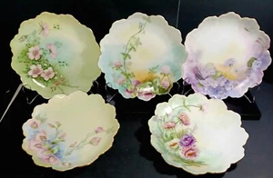 5 Antique 8" Plates R C Rosenthal Malmaison Hand-Painted Signed B Gould Fabulous - Picture 1 of 11