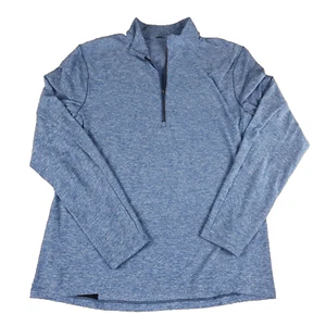 Damen LuLulemon 1/4-Reißverschluss meliert blau mit Tasche groß makellos!! - Bild 1 von 11