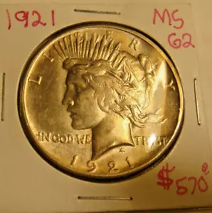 1921 P PEACE SILVER DOLLAR HIGH RELIEF BU UNC - Picture 1 of 2