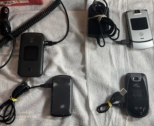 4 Cell Phones & Chargers For Parts Only. Empty Packing, Manual - Picture 1 of 12