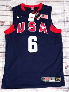 100% Authentic Nike 2008 Team USA Lebron James Olympic Jersey SZ Large NWT - Picture 1 of 5