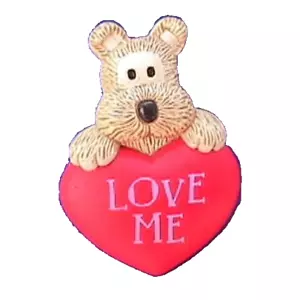 Spilla Hallmark San Valentino vintage CANE CUORE CUCCIOLO Love Me Holiday Spilla - Foto 1 di 2