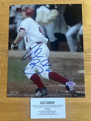 Alex Gordon Auto Autograph Signed 8x10 Photo Tristar COA Rare - Image 1 of 2