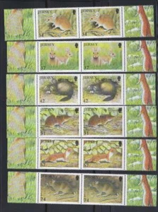 AK190 -  ANIMAL KINGDOM STAMPS JERSEY 2007 COUNTRYSIDE ANIMALS PAIRS X6 MNH - Picture 1 of 1