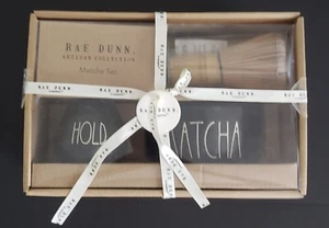 Rae Dunn Artisan Collection 'Matcha Set' BLACK Whisk, Holder, Bowl, New Op BOX - Picture 1 of 14