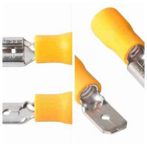 200PCS Pre-Insulated Male & Female Spade Crimp Wire Connector Terminals12-10AWG - Picture 1 of 5