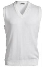 Edwards Unisex Style 561 White Acrylic Cardigan Sweater Vest Size 4XL