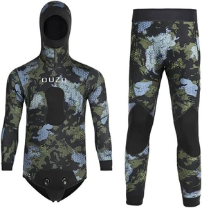 Men Spearfishing Wetsuit Neoprene 3Mm 1.5Mm Camouflage Diving Suit 2Pcs Set for - Picture 1 of 7
