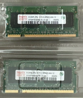 Hynix 512MB 2Rx16 PC2-4200S-444-12 HYMP564S64P6-C4-AA Memory - Image 1 of 4