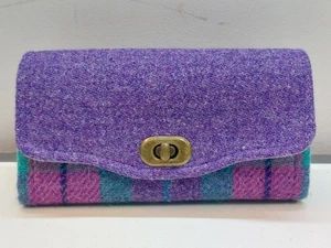 Harris Tweed Large Clasp Multicoloured Wallet Purse - Picture 1 of 12