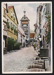 CPA Reichenweier, vue de la rue avec des passants - Picture 1 of 2