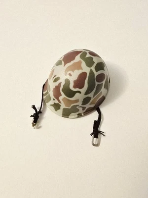 1960s 1990s GI Joe Vintage Hasbro 12”  Camoflage camo print Helmet metal hooks - Image 1 of 4