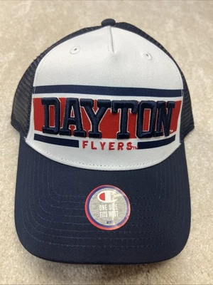CAMPEÓN MARCA DAYTON FLYERS HOMBRE’S OSFA GORRA CAMIONERO MALLA BORDADA AZUL Foto 1 de 4
