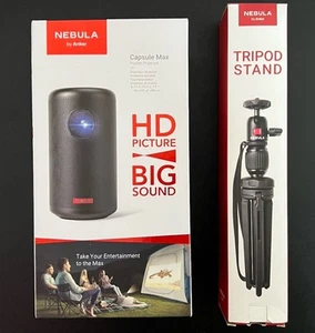 NEBULA by Anker Capsule Max, Mini Beamer mit Stativ Tripod Stand - Bild 1 von 8