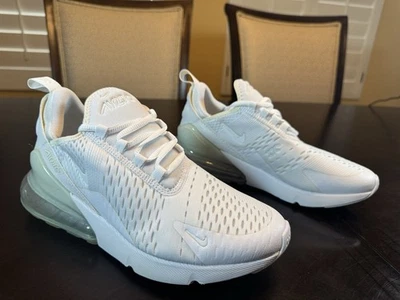 New Air Max 270 Sneakers Shoes White Size US 7Y / 8.5 W - Image 1 of 4