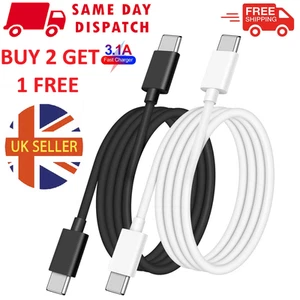 Para Nokia 0.25m-3m USB C A USB C CARGA RÁPIDA TIPO C CARGA CABLE SINCRONIZACIÓN DE DATOS UK - Imagen 1 de 14