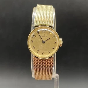Vintage Omega 17 Jewels 485 Swiss 14k Gold Filled Champion Watch - Picture 1 of 9