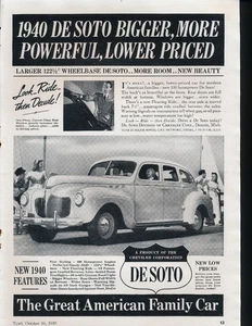 Zeitschriftenanzeige - 1940 - De Soto - De Luxe Coupe - (#2) - Bild 1 von 1