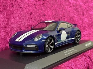 *FREE SHIPPING* Minichamps 1/18 Porsche 911 (992) Sport Classic Blue Metallic - Picture 1 of 13