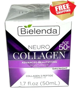 Bielenda Neuro Collagen AGE 50+ AVANCED BEAUTIFYING Moisturizer  Day/Night 2027 - Picture 1 of 5
