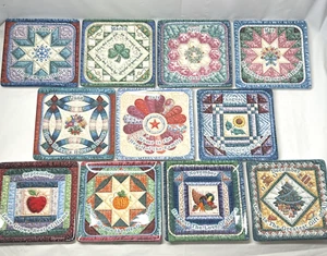 Bradford Exchange Month Plates Seasons of Home Quilt Lot of 11 Vintage 2000/2001 - Picture 1 of 14