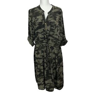 LANE BRYANT Women’s Dress Sz 2X (18/20) Multi Color Camouflage Elastic Waistband