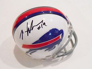 Mike Williams Signed Mini Helmet w/COA Buffalo Bills Football