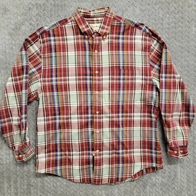 Camisa Eddie Bauer Abotonada Manga Larga Talla XL Roja a Cuadros Foto 1 de 4