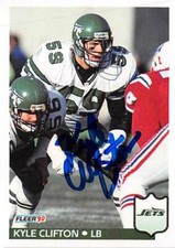 Kyle Clifton autographed Football Card (New York Jets) 1992 Fleer #304