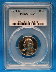1971-S PCGS WASHINGTON QUARTER Graded PR68 PCGS # 6003.68/49722651 - Picture 1 of 4