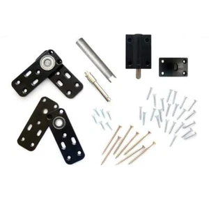 Hidden Door Hinge Hardware Kit Squeak Free Interior Flush Mount w/ Removable Pin - Picture 1 of 11