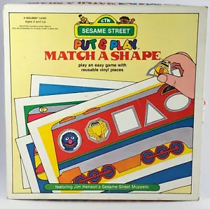 Vintage 1981 Sesame Street Matching Shapes Educational Game Jim Henson Muppets - Picture 1 of 7