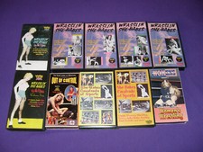 Lot of 10 VHS Videotapes Wrasslin She Babes + Cavalcade of Sports, Out of Print