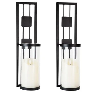 Wall Sconces Candle Holder Set of 2, Modern Metal Rustic Wall Decor for Livin... - Picture 1 of 7
